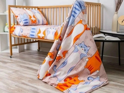 Комплект постельного белья детский бязь СТАНДАРТ (пл.125 гр/м2) "348 Кот батон" в ассортименте
